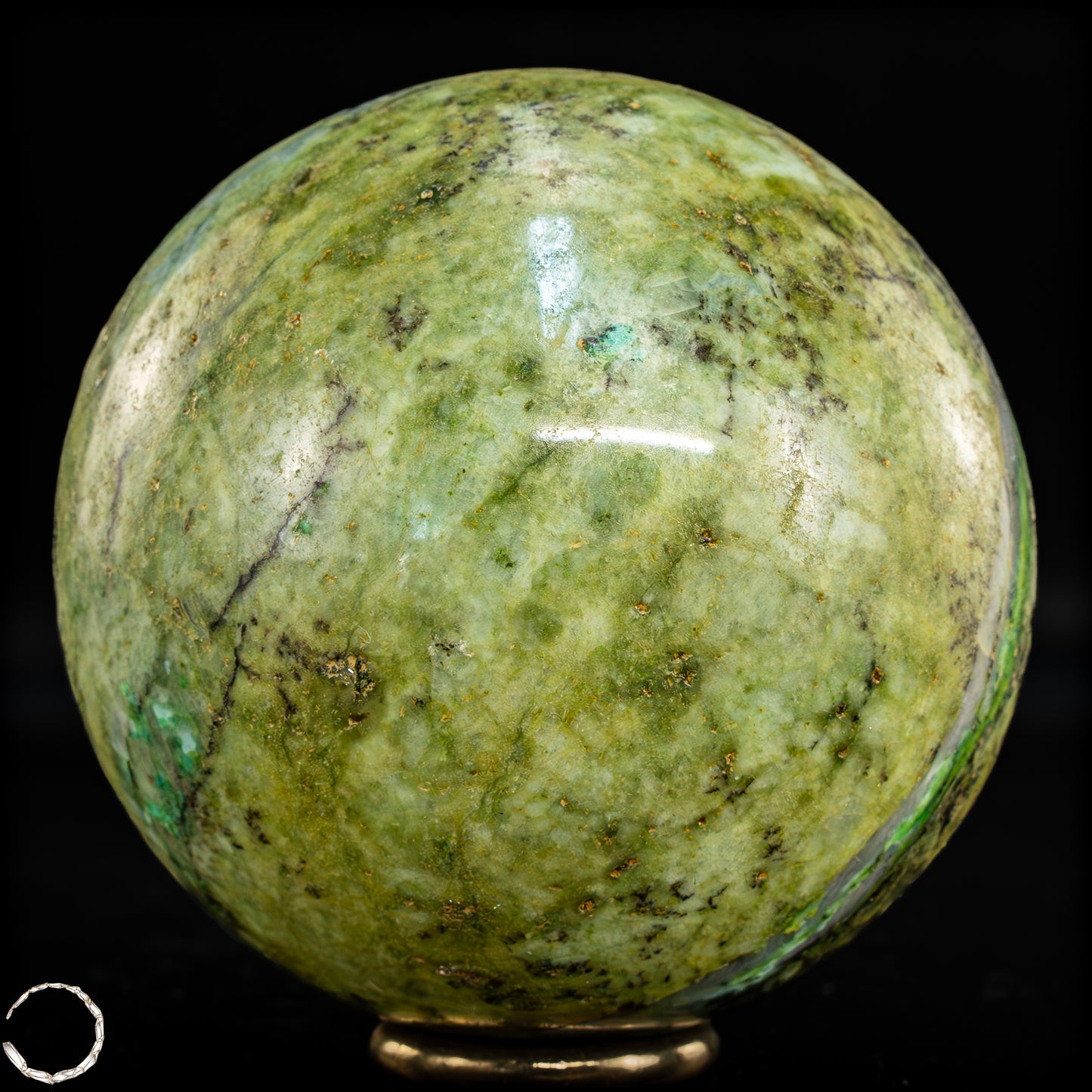 Natürliche Chrysopras-Kristall Kugel - 679,66g - 76mm
