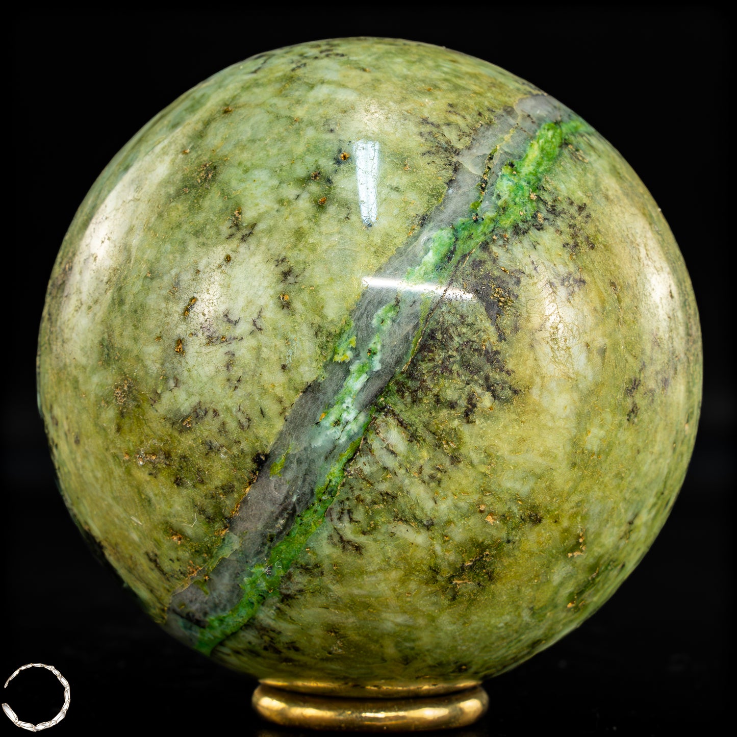 Natürliche Chrysopras-Kristall Kugel - 679,66g - 76mm