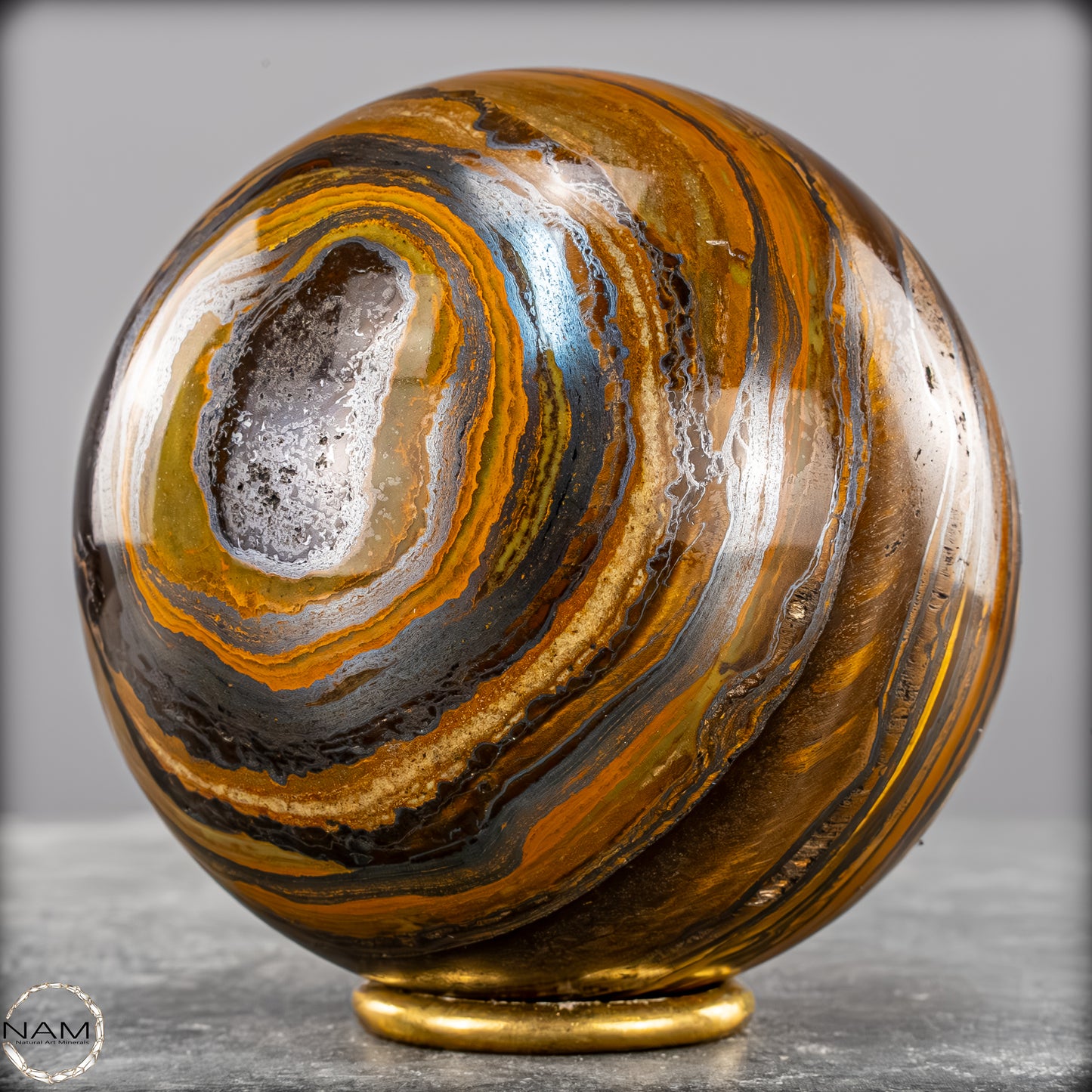 Natürliche Tigerauge-Kugel -1510,62g