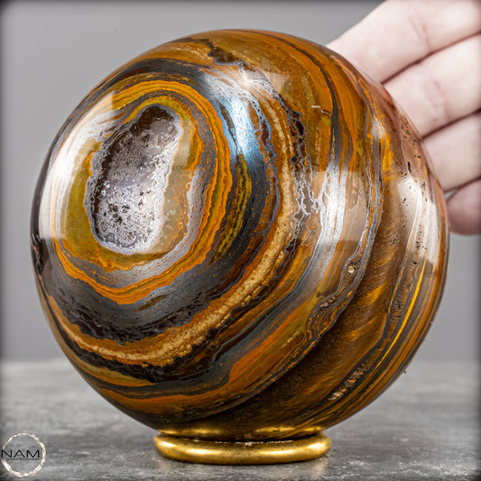 Natürliche Tigerauge-Kugel -1510,62g