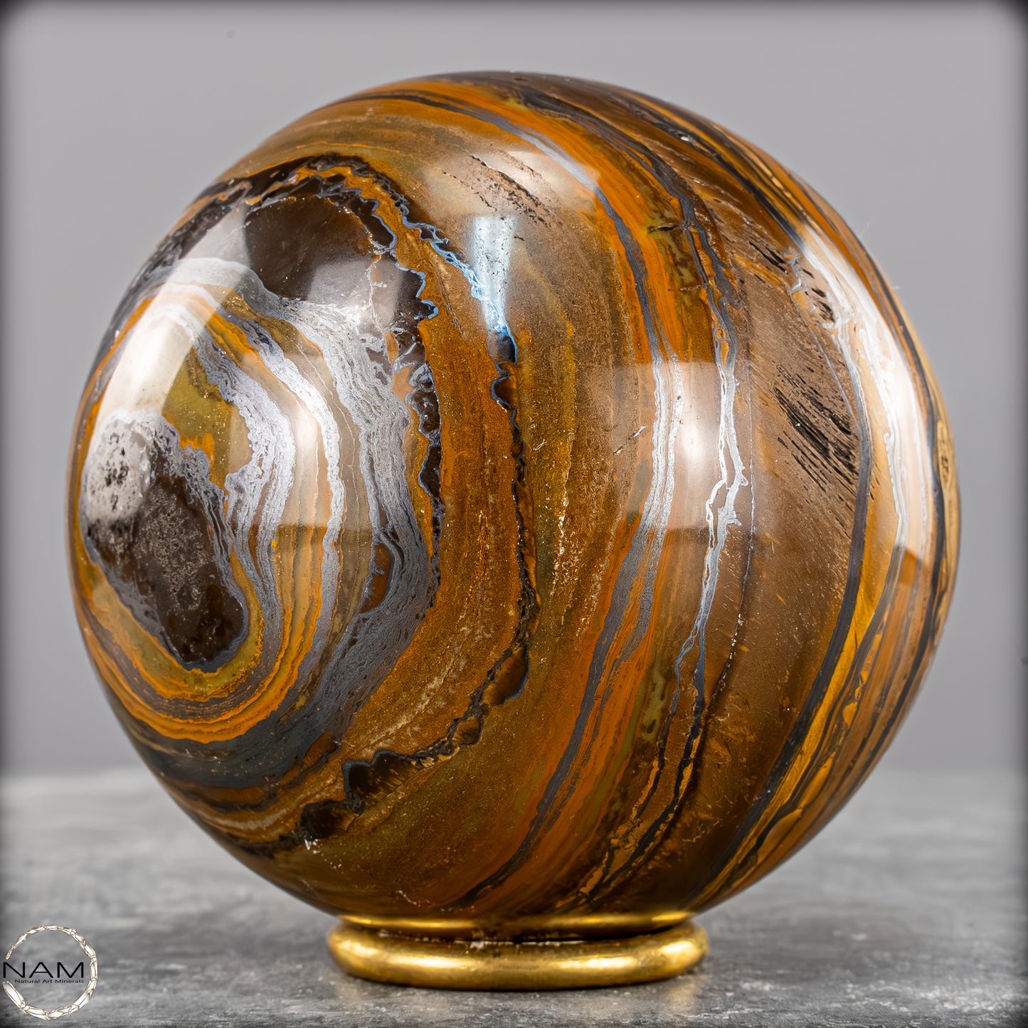 Natürliche Tigerauge-Kugel -1510,62g