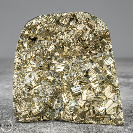 Natürliche Pyrit, Quarz und Galena Kristallcluster - 408,79g