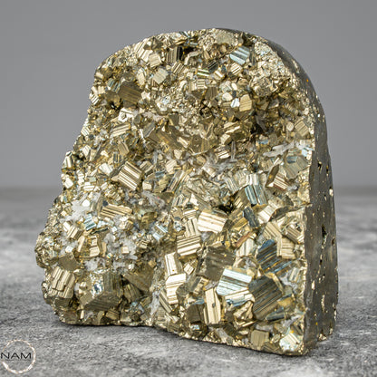 Natürliche Pyrit, Quarz und Galena Kristallcluster - 408,79g
