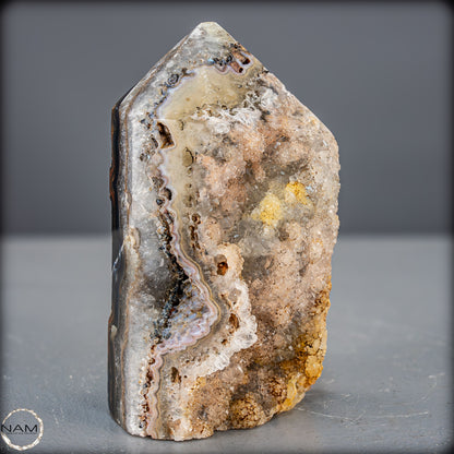 Natürlicher Achat-Kristall Obelisk aus Indonesien, selten - 710,94g