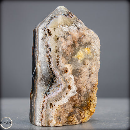 Natürlicher Achat-Kristall Obelisk aus Indonesien, selten - 710,94g