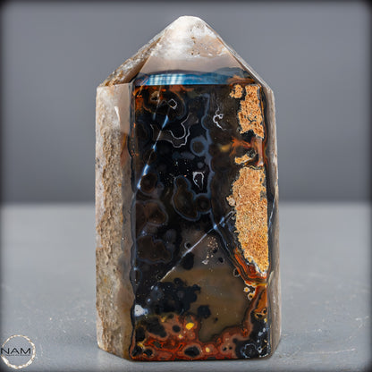 Natürlicher Achat-Kristall Obelisk aus Indonesien, selten - 710,94g