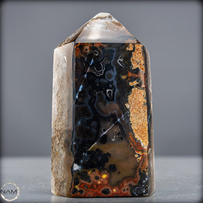 Natürlicher Achat-Kristall Obelisk aus Indonesien, selten - 710,94g