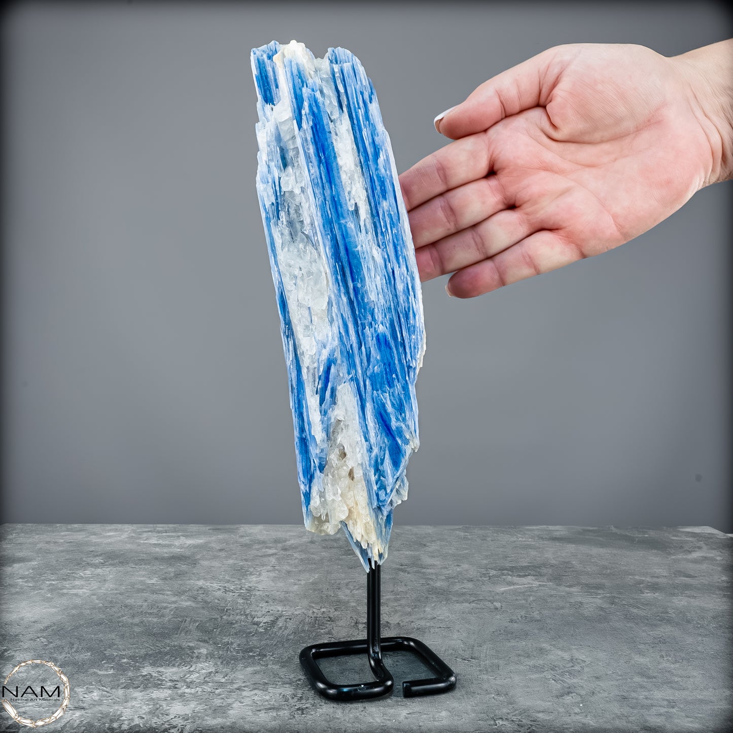 Natürlicher Kyanit-Kristall Cluster auf Ständer aus Brasilien - 1023,69g