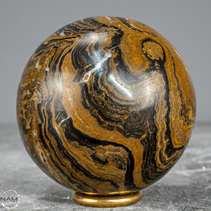 Natürliche Stromatolith (Fossile Algen) Kugel - 474,35g - 70mm
