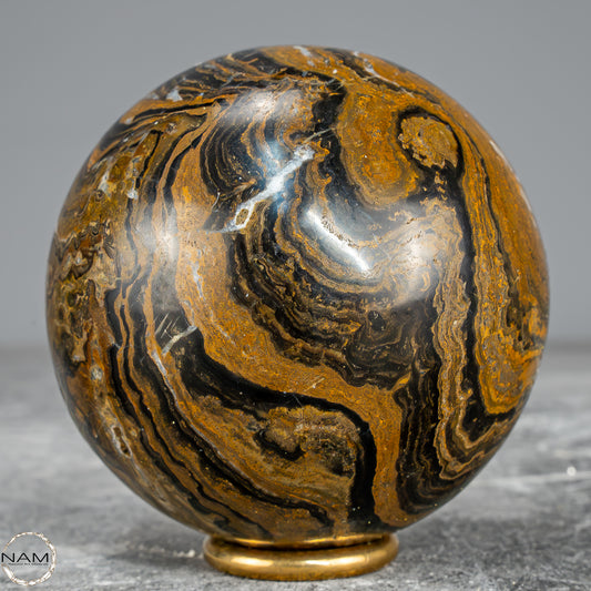 Natürliche Stromatolith (Fossile Algen) Kugel - 474,35g - 70mm