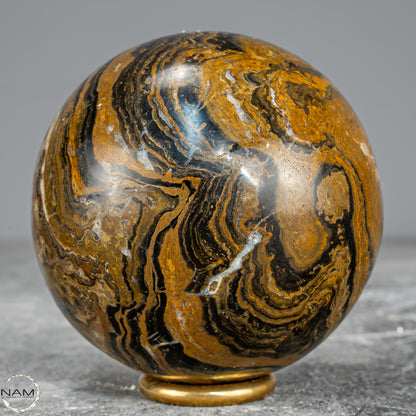 Natürliche Stromatolith (Fossile Algen) Kugel - 474,35g - 70mm