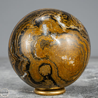 Natürliche Stromatolith (Fossile Algen) Kugel - 474,35g - 70mm