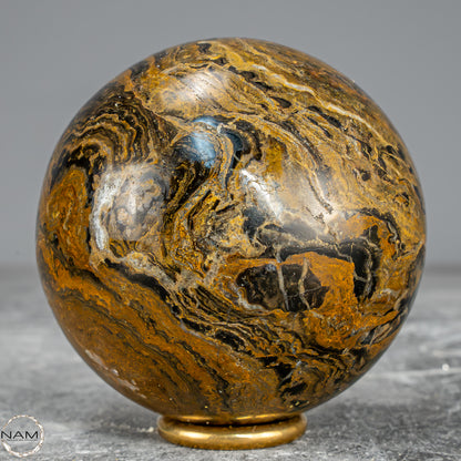 Natürliche Stromatolith (Fossile Algen) Kugel - 474,35g - 70mm