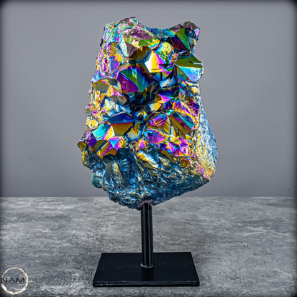 Kristall-Aura-Amethyst auf Ständer – 1712,66g