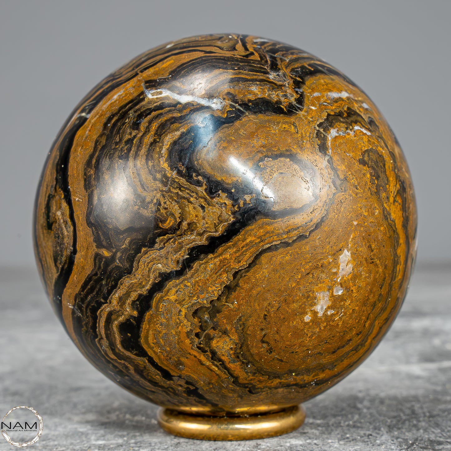 Natürliche Stromatolith (Fossile Algen) Kugel - 474,35g - 70mm