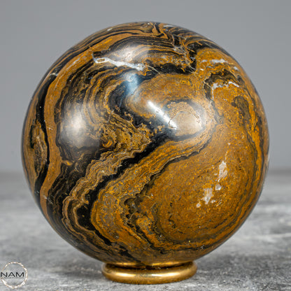 Natürliche Stromatolith (Fossile Algen) Kugel - 474,35g - 70mm