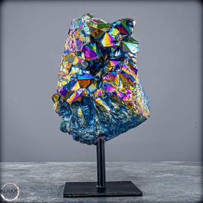 Kristall-Aura-Amethyst auf Ständer – 1712,66g