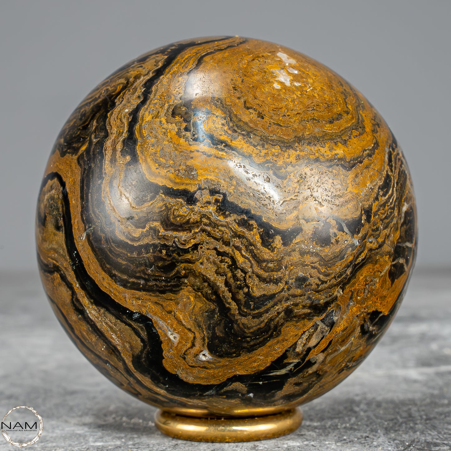 Natürliche Stromatolith (Fossile Algen) Kugel - 474,35g - 70mm
