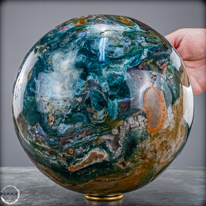 Natürliche Ocean-Jaspis-Achat Kugel - 10475,18g