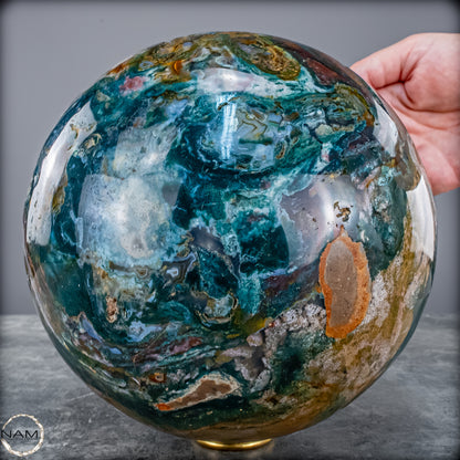 Natürliche Ocean-Jaspis-Achat Kugel - 10475,18g