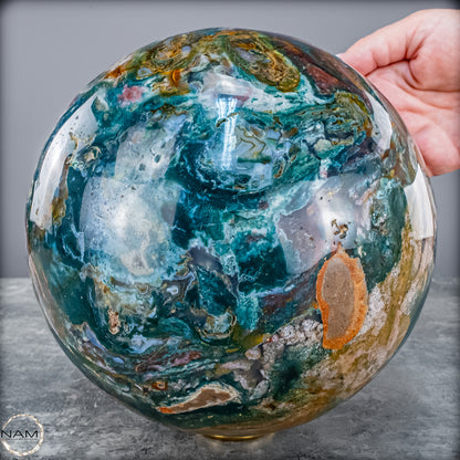 Natürliche Ocean-Jaspis-Achat Kugel - 10475,18g