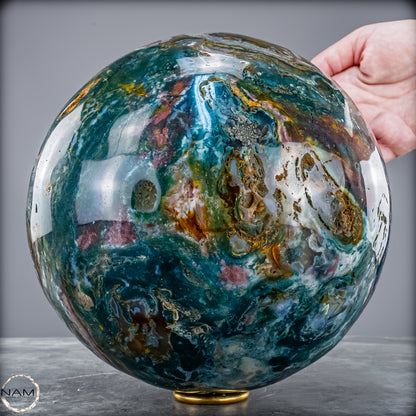 Natürliche Ocean-Jaspis-Achat Kugel - 10475,18g