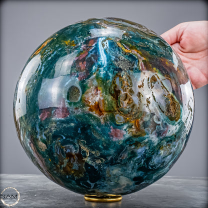 Natürliche Ocean-Jaspis-Achat Kugel - 10475,18g