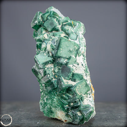 Natürliche Grüner Fluorit Kristalle auf Matrix - 1264,05