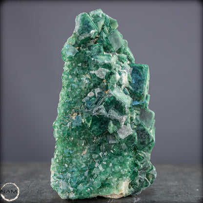 Natürliche Grüner Fluorit Kristalle auf Matrix - 1264,05