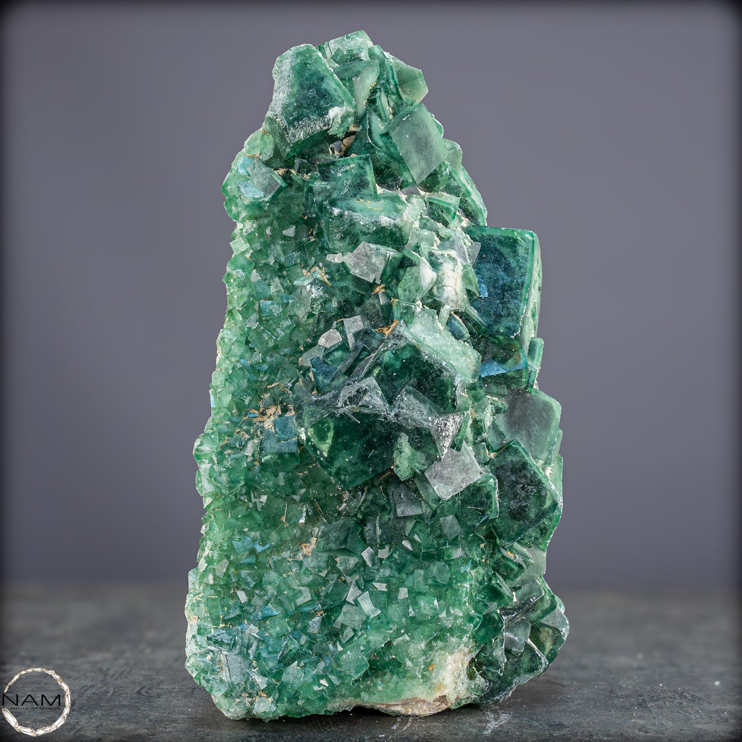 Natürliche Grüner Fluorit Kristalle auf Matrix - 1264,05
