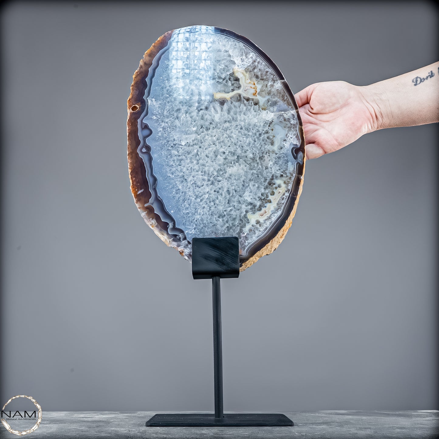 Achat Scheibe mit Druse –  4029,34g