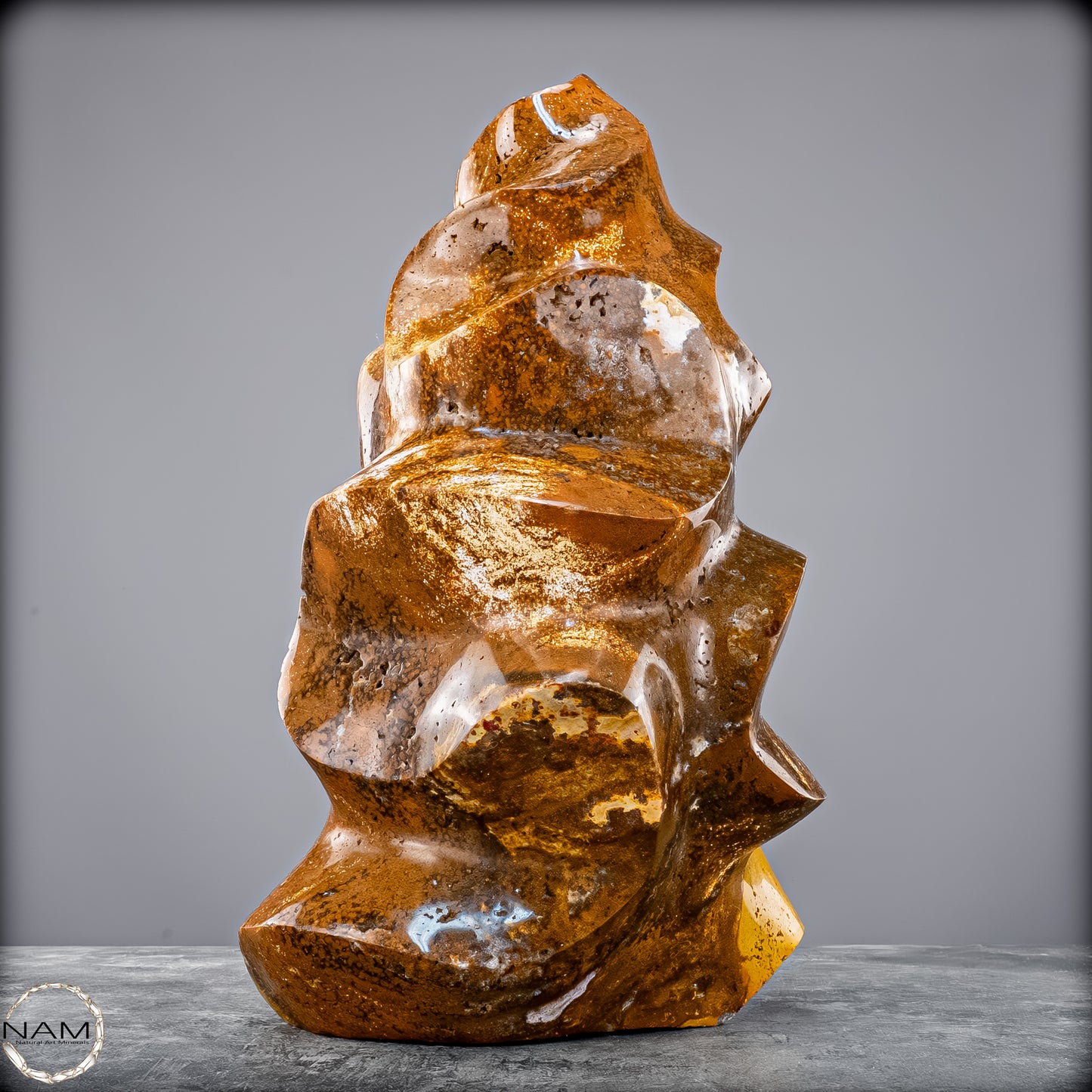 Sehr Große Natürliche Achat-Jaspis und Quarz Kristall-Flamme - 7713,32g