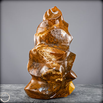 Sehr Große Natürliche Achat-Jaspis und Quarz Kristall-Flamme - 7713,32g