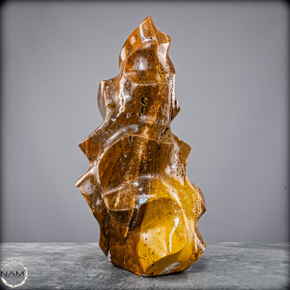 Sehr Große Natürliche Achat-Jaspis und Quarz Kristall-Flamme - 7713,32g