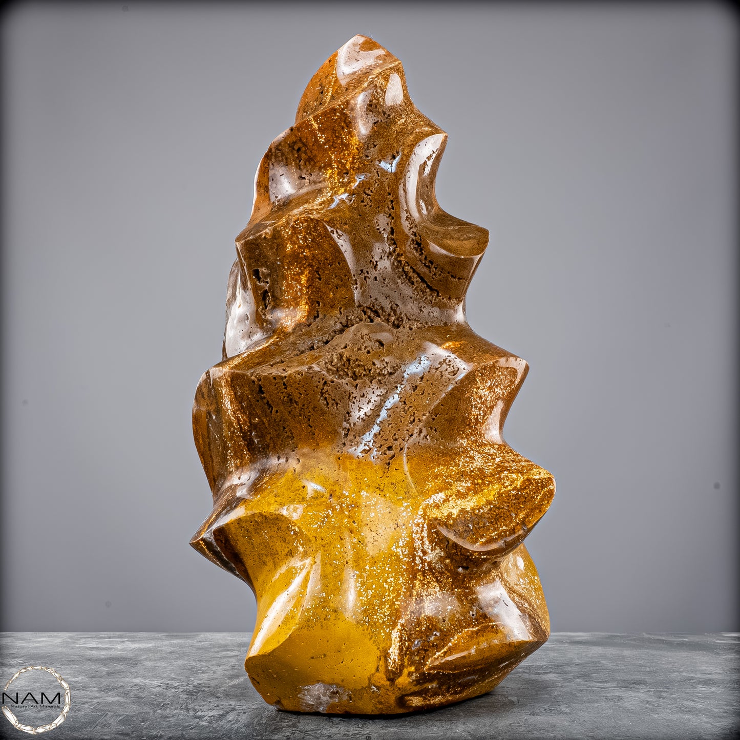 Sehr Große Natürliche Achat-Jaspis und Quarz Kristall-Flamme - 7713,32g