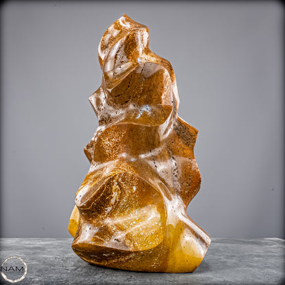 Sehr Große Natürliche Achat-Jaspis und Quarz Kristall-Flamme - 7713,32g