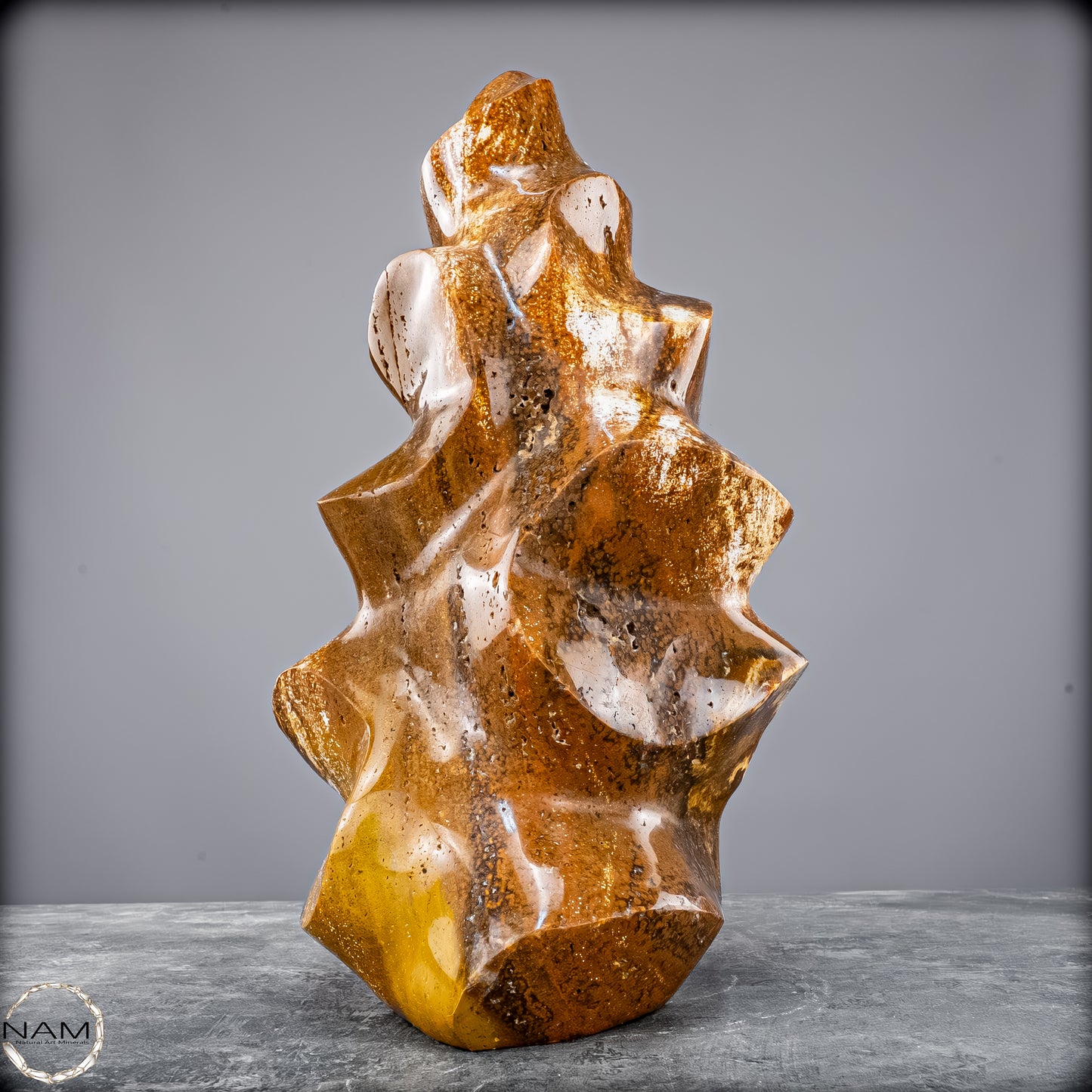 Sehr Große Natürliche Achat-Jaspis und Quarz Kristall-Flamme - 7713,32g