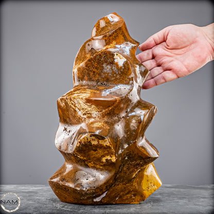 Sehr Große Natürliche Achat-Jaspis und Quarz Kristall-Flamme - 7713,32g