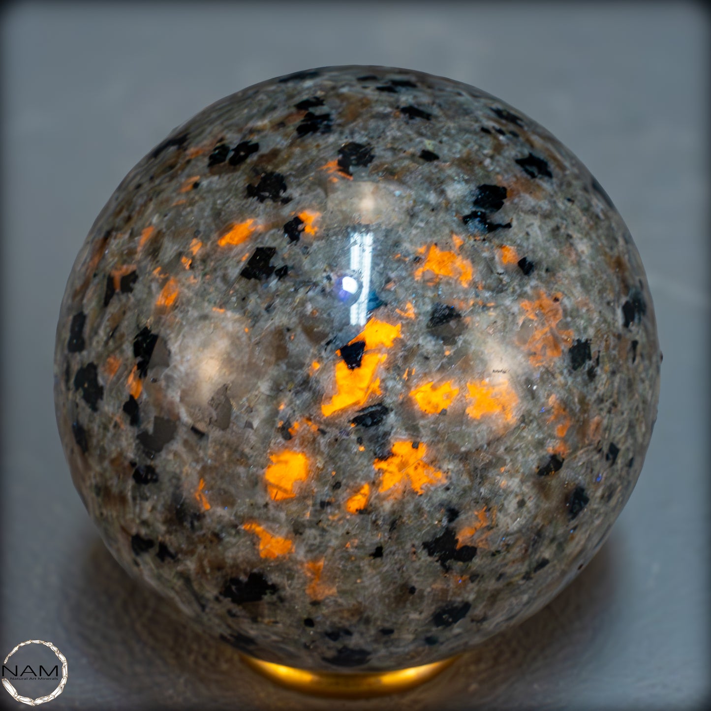 Natürliche Yooperlite Kugel aus den USA – 353,12g - 63,5mm