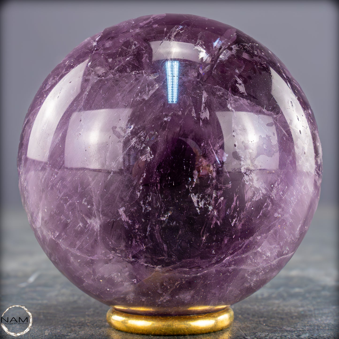 Natürliche Amethyst-Kristall Kugel, Brasilien - 368,99g - 64mm