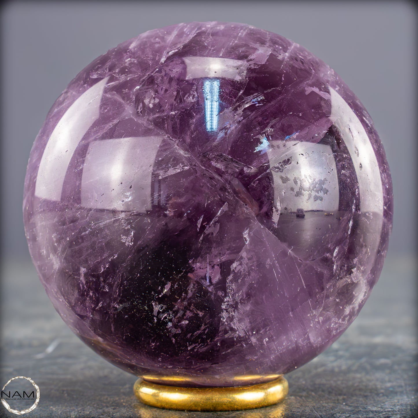 Natürliche Amethyst-Kristall Kugel, Brasilien - 368,99g - 64mm