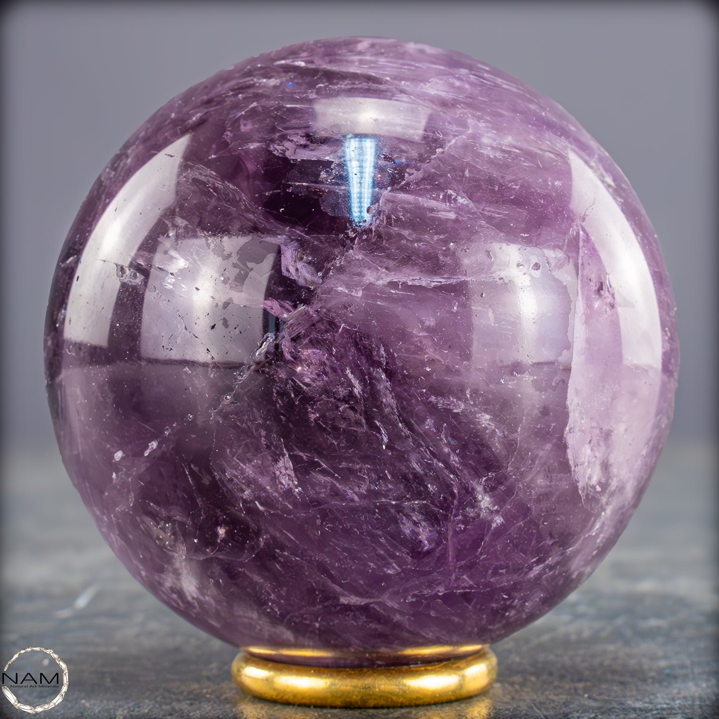 Natürliche Amethyst-Kristall Kugel, Brasilien - 368,99g - 64mm
