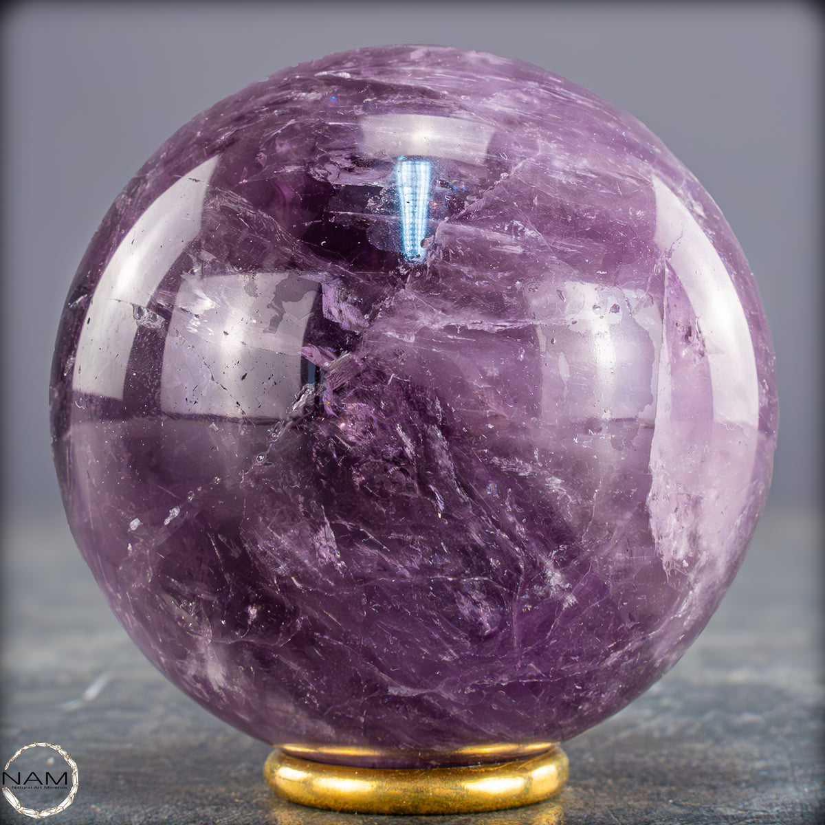 Natürliche Amethyst-Kristall Kugel, Brasilien - 368,99g - 64mm