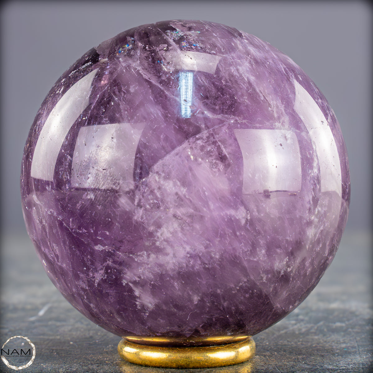 Natürliche Amethyst-Kristall Kugel, Brasilien - 368,99g - 64mm