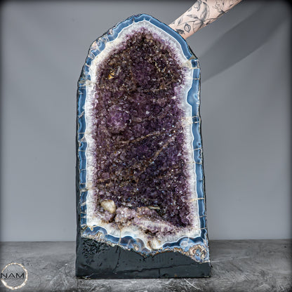 Majestätische Amethyst-Achat-Geode aus Uruguay – 58,8 kg Naturkunstwerk
