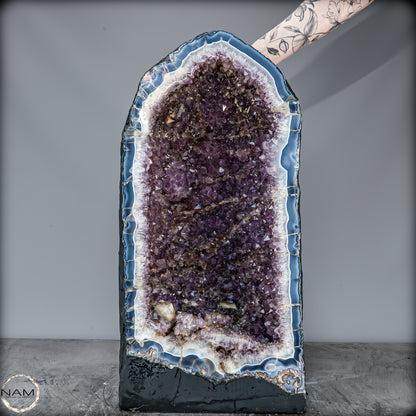 Majestätische Amethyst-Achat-Geode aus Uruguay – 58,8 kg Naturkunstwerk