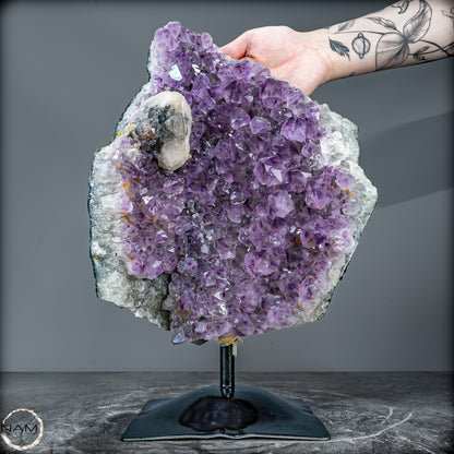 Natürliche Amethyst-Druse mit Calcit-Einschlüssen – Uruguay - 6389,55g