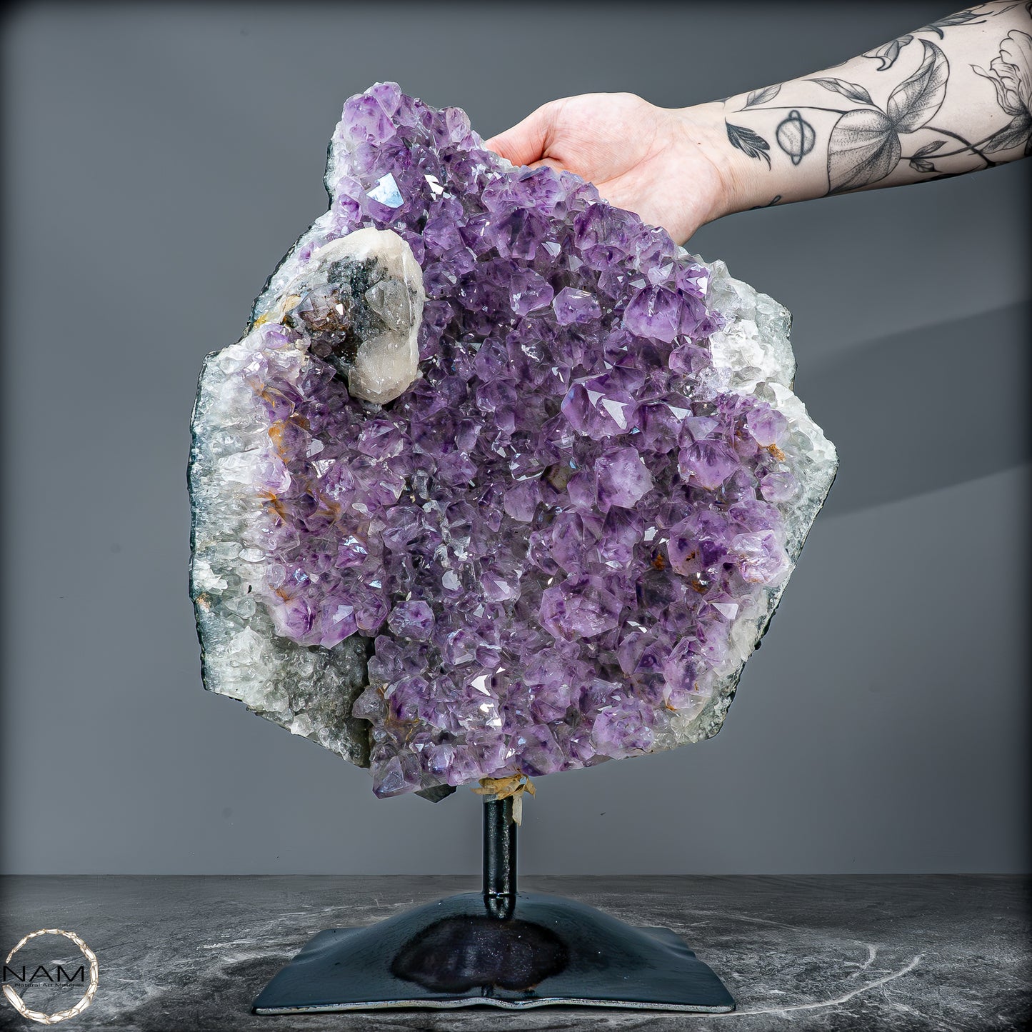 Natürliche Amethyst-Druse mit Calcit-Einschlüssen – Uruguay - 6389,55g