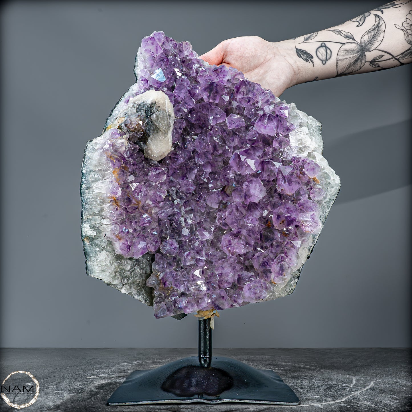 Natürliche Amethyst-Druse mit Calcit-Einschlüssen – Uruguay - 6389,55g