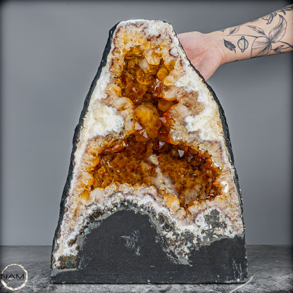 Große Citrin-Quarz Druse, Brasilien - 17088,32g